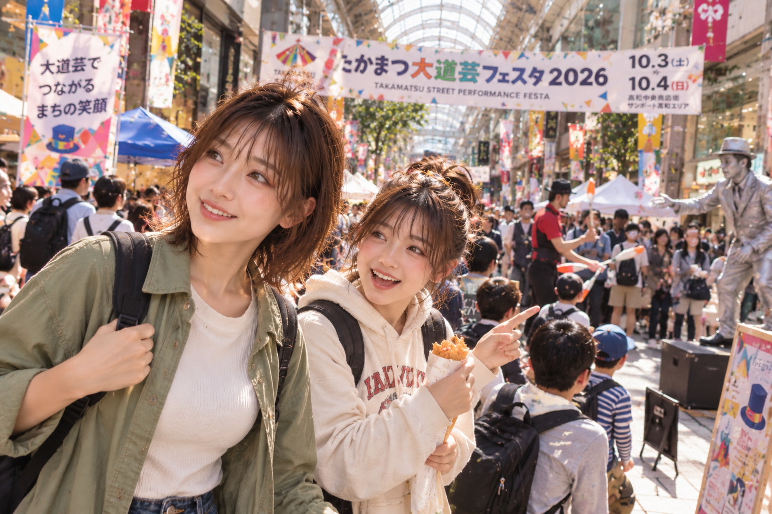 会場を歩く現在のみちるとチビ