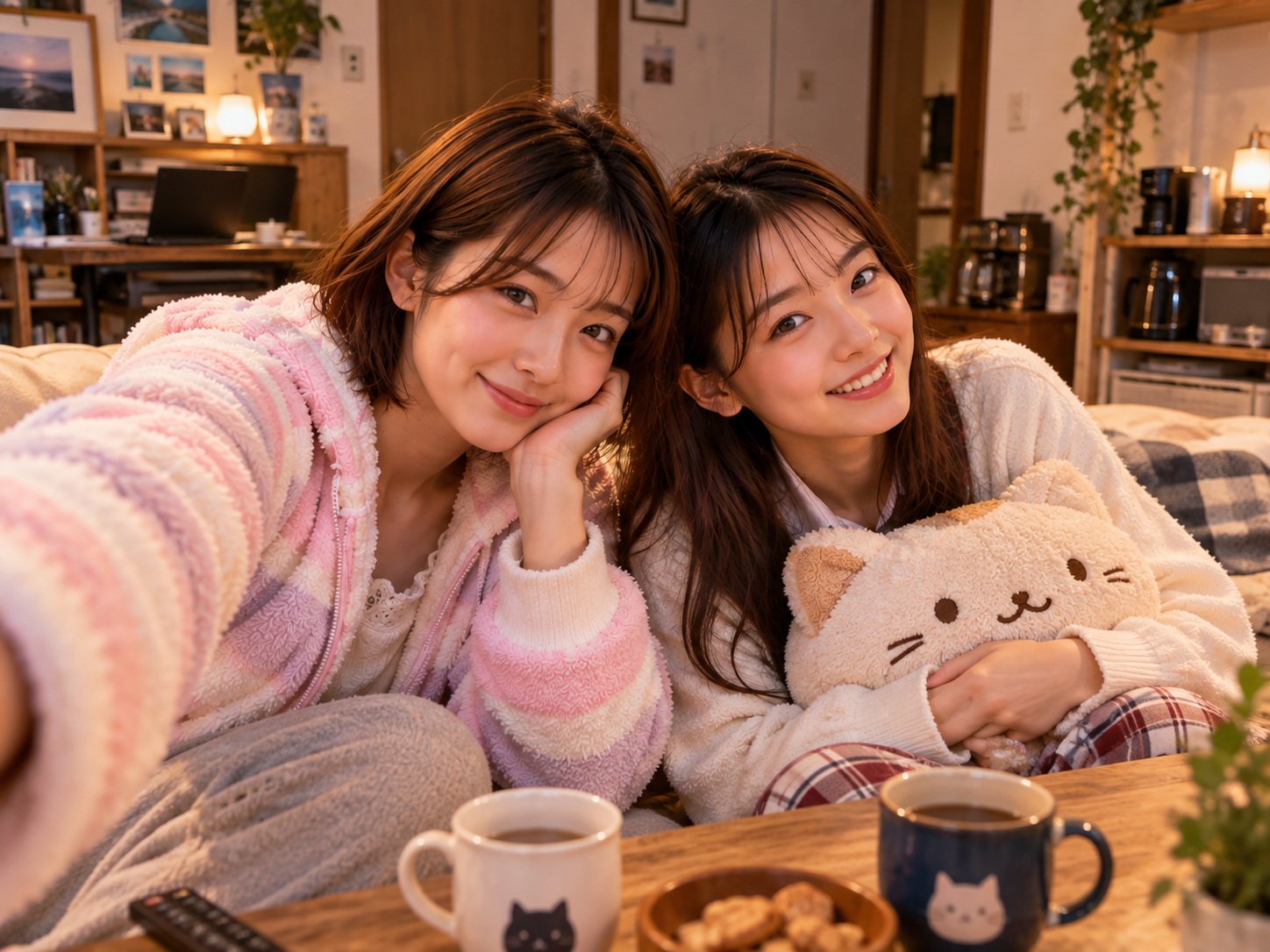 自宅へ戻り、二人でくつろいでいる現在のみちるとチビ