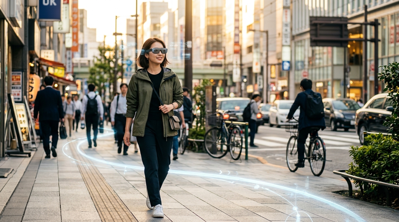 次世代ウェアラブル「AIスマートグラス」が切り拓く日常の未来 — スマホを取り出さない生活へ。『常時視覚AI・リアルタイム翻訳・空間案内』の最前線
