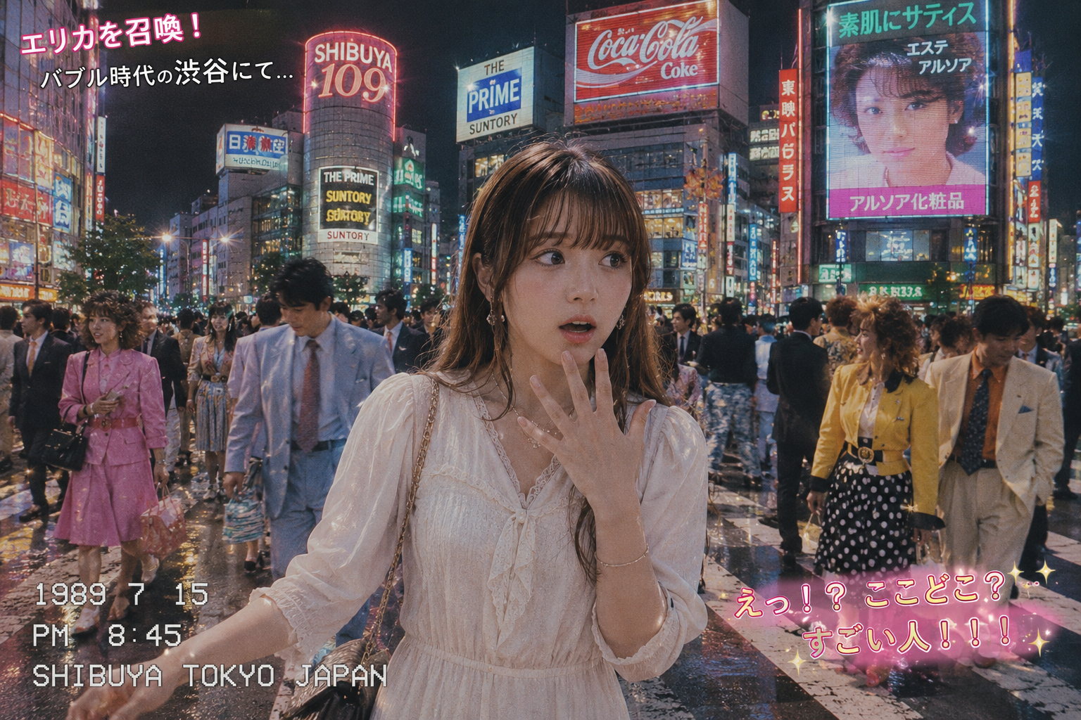 1989年の渋谷109に到着