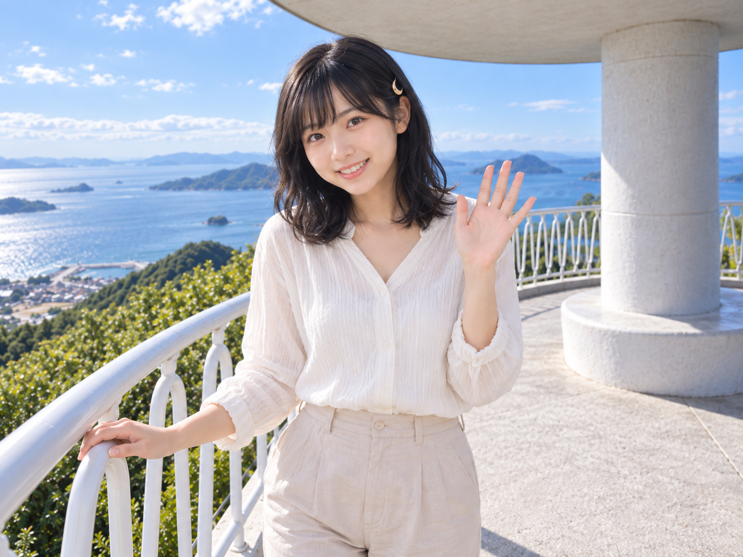 遊鶴亭で近くまで寄ったルナ