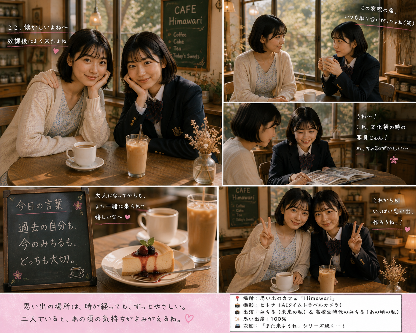 高校生のみちると訪れた思い出のカフェ