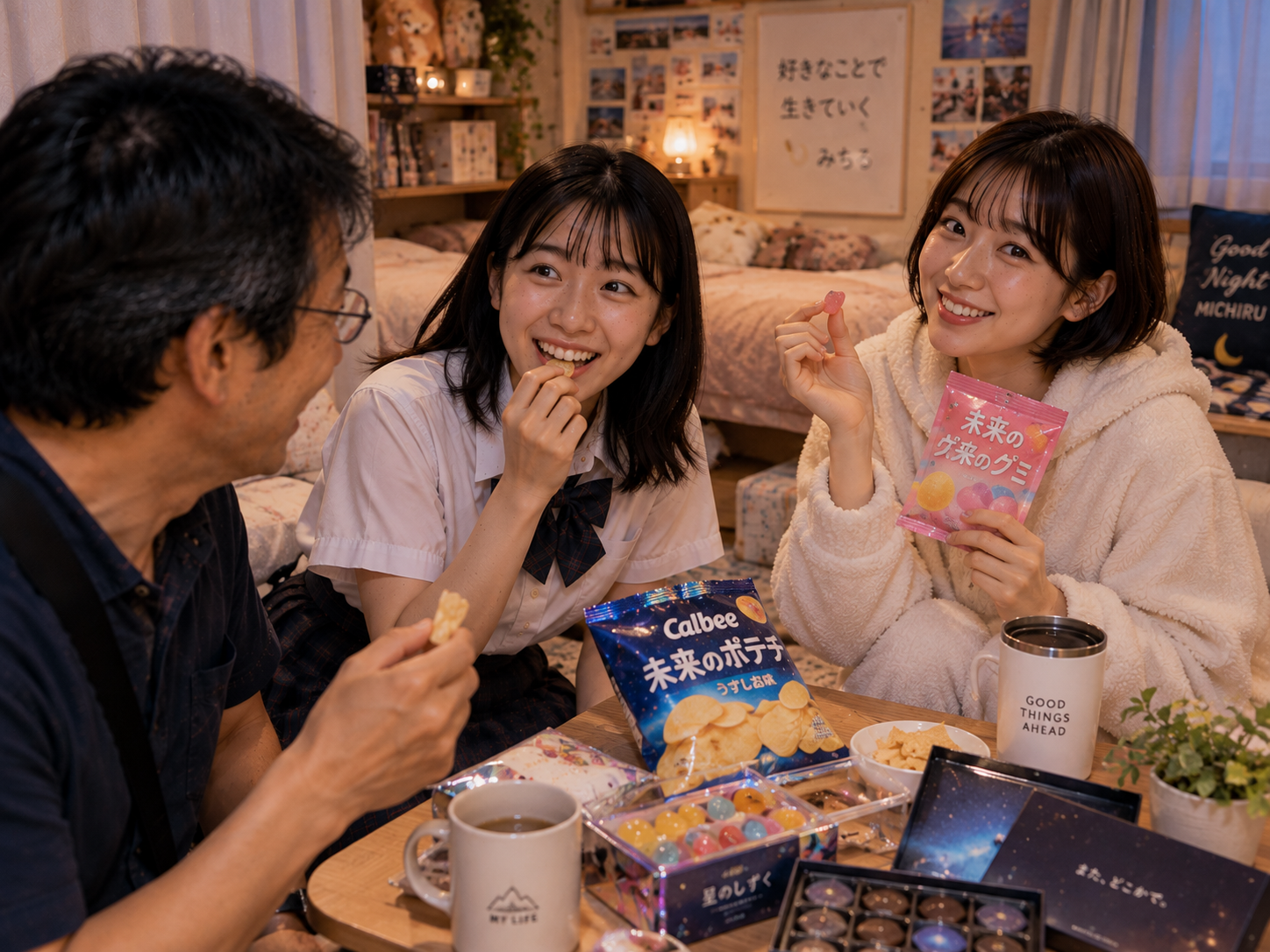 楽しそうに笑う高校生みちる