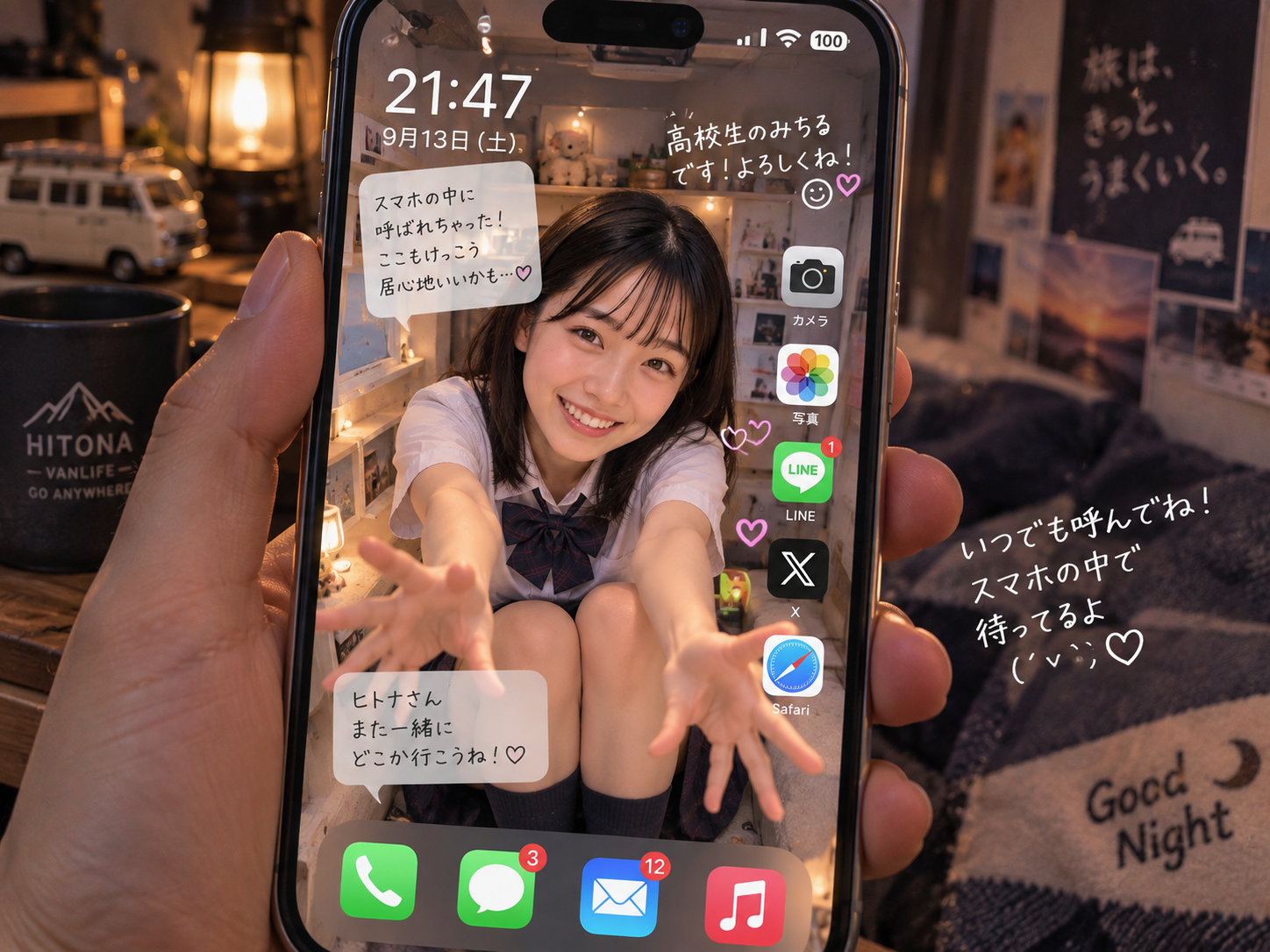 スマホの中にいる高校生みちる