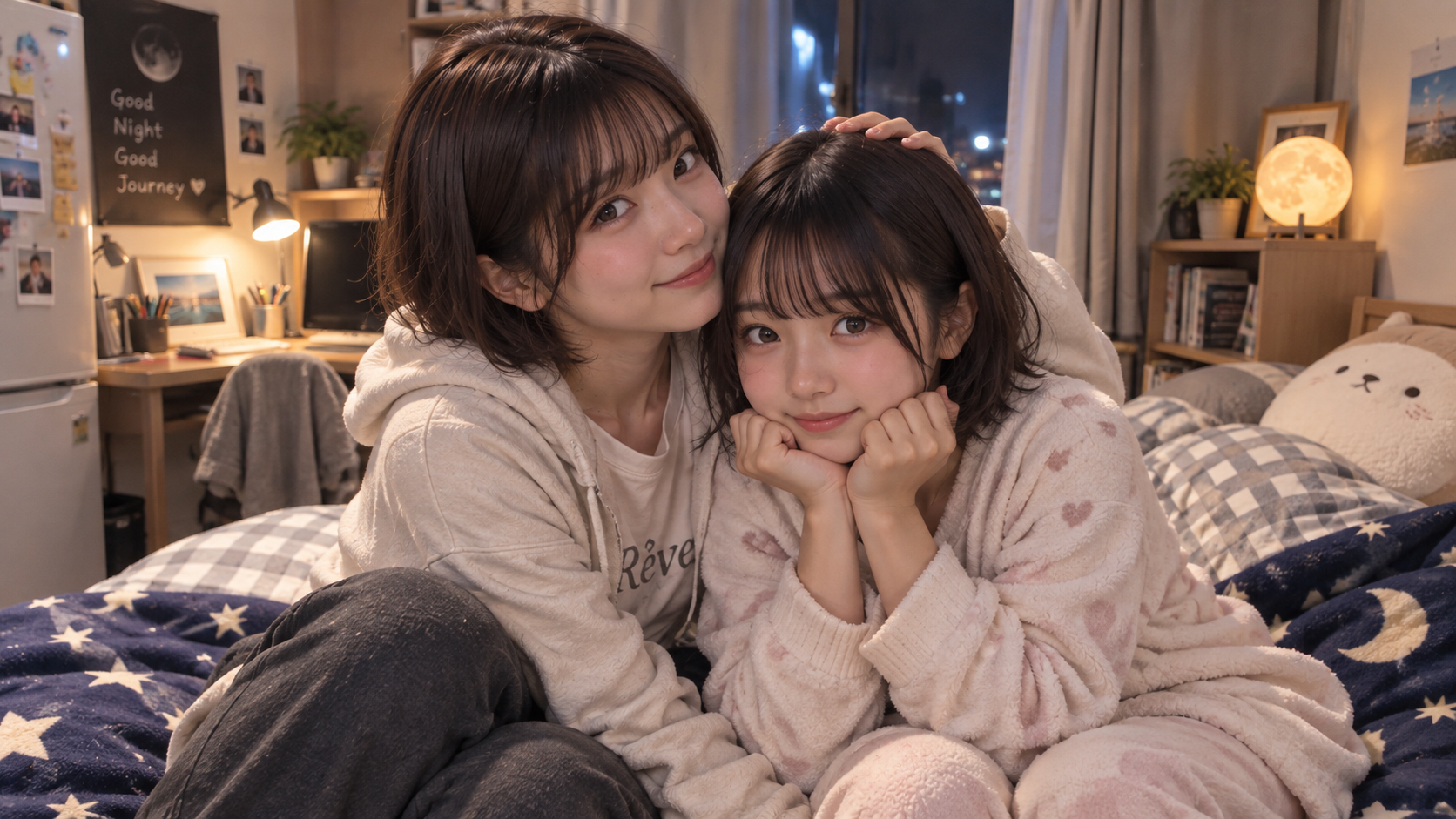 みちるの部屋へ帰ってきた二人