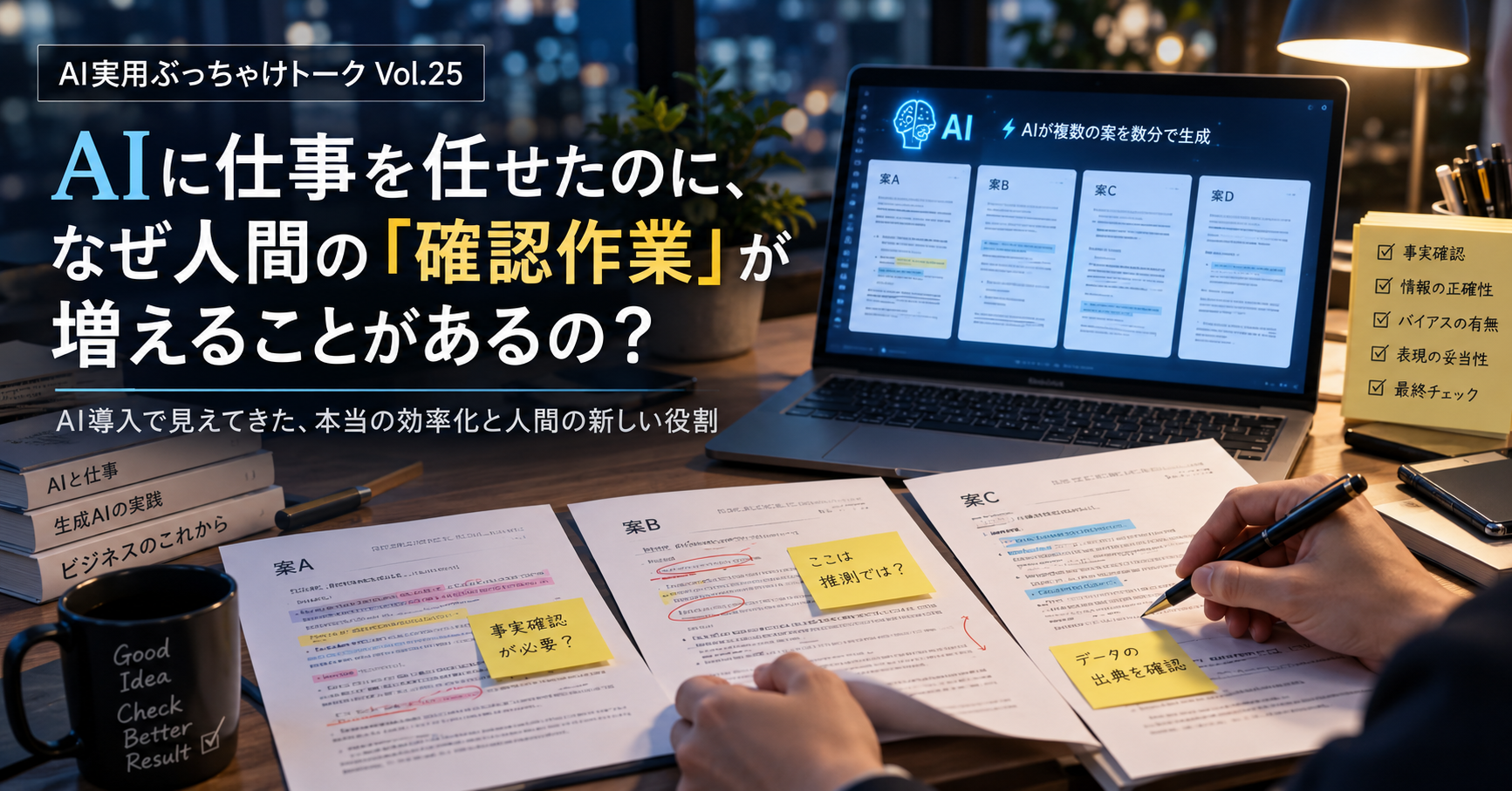 AIに仕事を任せたのに、なぜ人間の「確認作業」が増えることがあるの？ ― AI導入で見えてきた、本当の効率化と人間の新しい役割